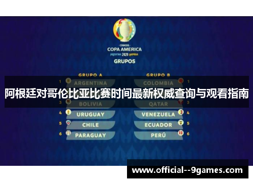 阿根廷对哥伦比亚比赛时间最新权威查询与观看指南 阿根廷对哥伦比亚比赛时间最新权威查询与观看指南